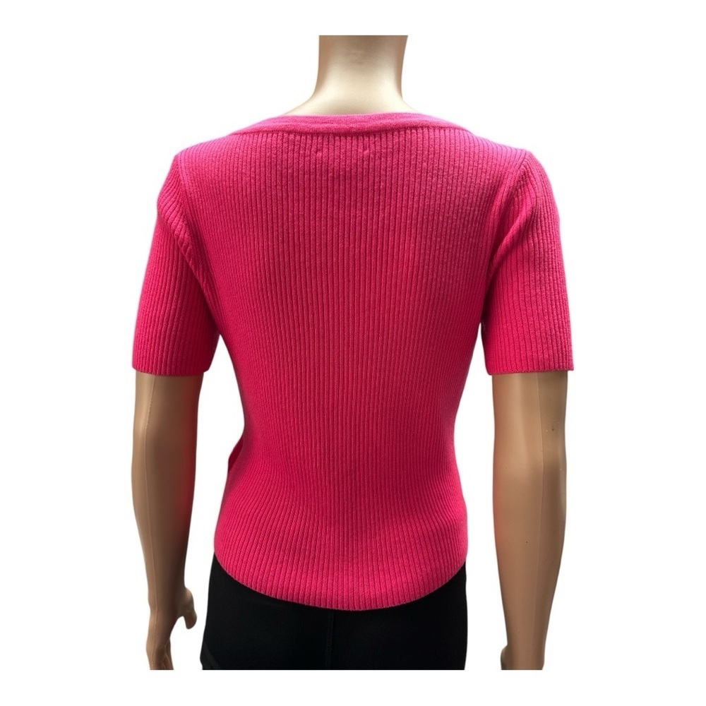The Drop - New In Bag - Bright Pink Ribbed Cardigan - Picture 2 of 2